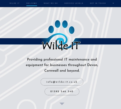 Image of Wilde IT website